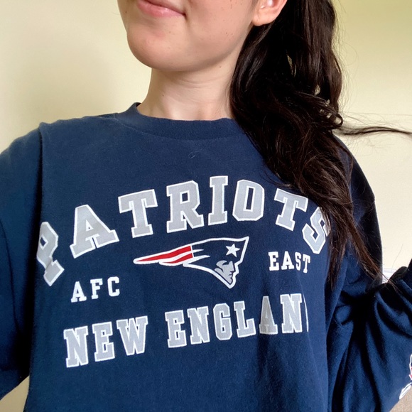 NFL New England Patriots Navy Long Sleeve Tee - Picture 6 of 8
